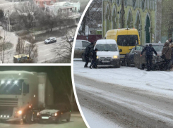 Массовые заносы и ДТП: как Мелитополь встретил первую зимнюю метель и гололёд