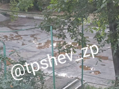 Стало известно, из-за чего всю улицу в Запорожье залило ржавой водой