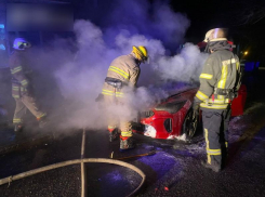 Kia Stinger неожиданно взорвался на запорожской дороге