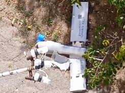 Российский дрон с мемом от Шуфутинского сняли на видео в Запорожье