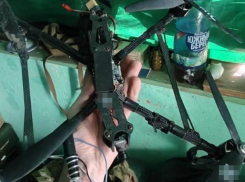 Десантники показали сбитый дрон ВСУ со свастикой на Запорожском фронте