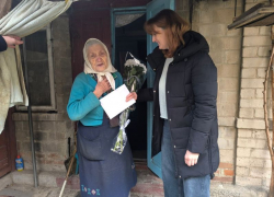 Ветеран ВОВ Швайко отметила 95-летний юбилей в Мелитополе