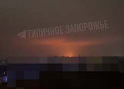 В городе Запорожье после удара беспилотников прогремела серия взрывов
