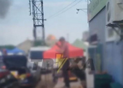 Момент удара по военной цели сняли на видео жители города Запорожье