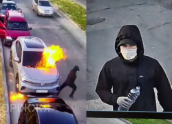 Загадочного поджигателя машины ищут в Запорожье