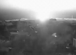 Момент четырёх баллистических ударов попал на видео в Запорожье 