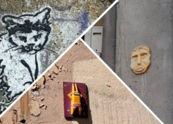 Кошки, заяц и лицо: самые необычные граффити запечатлели на улицах Запорожья