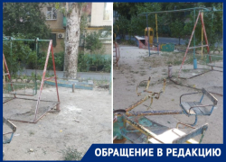 Аварийная детская площадка в Мелитополе угрожает здоровью детей