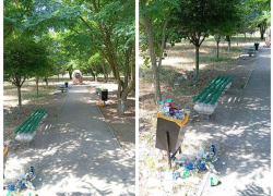Стихийную свалку-вонючку нашли посреди популярного сквера в Мелитополе