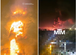 Огромный столб дыма поднялся над Запорожьем после удара по объекту инфраструктуры