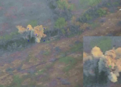 В Минобороны показали уничтожение позиций ВСУ высокоточным боеприпасом «Краснополь» под Ореховом