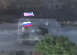 Стало известно, почему бронемашина проехала с флагом США по Малой Токмачке