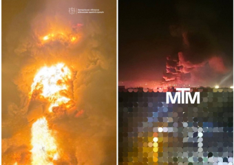 Огромный столб дыма поднялся над Запорожьем после удара по объекту инфраструктуры