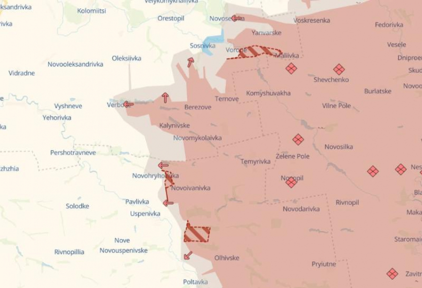 Украина признала прорыв ВС РФ у Новоивановки и Охотничьего в Запорожской области
