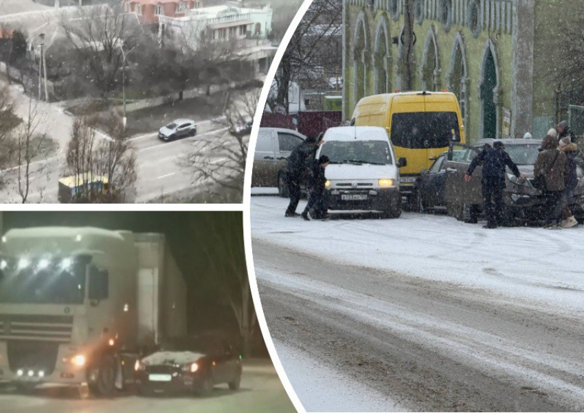 Массовые заносы и ДТП: как Мелитополь встретил первую зимнюю метель и гололёд