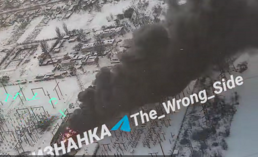 Появились кадры ударов «Геранями» по электроподстанциям в Запорожье