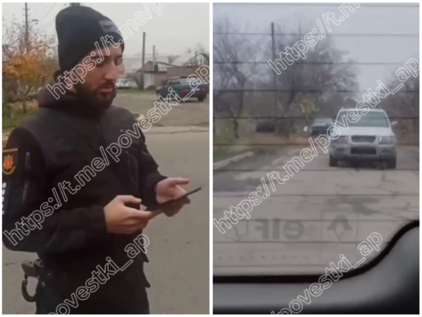 Настоящую погоню военкомов за машиной «жертвы» сняли на видео в Запорожье