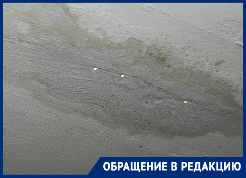 Жительница пгт Весёлое показала последствия протекания потолка в подъезде её дома на улице Чкалова