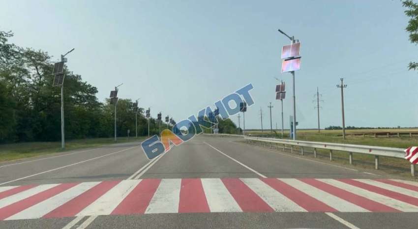 Читатель «Блокнота» указал на украинскую дорожную разметку в Запорожской области