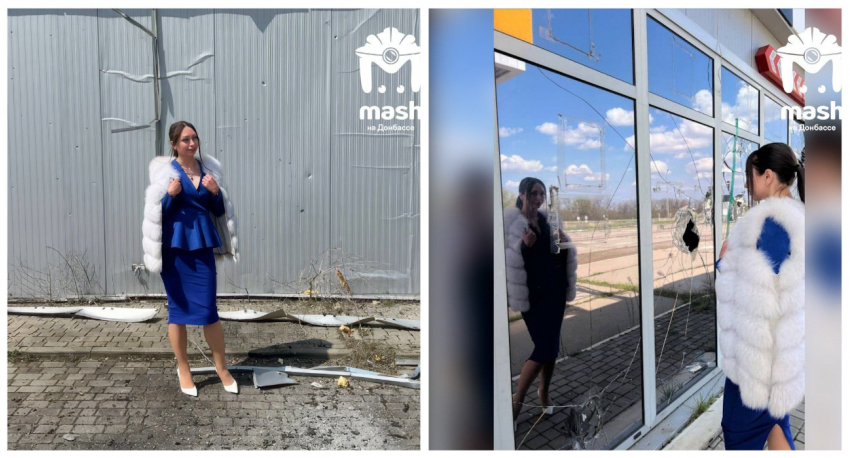 Запорожская чиновница устроила скандальную фотосессию на месте обстрела