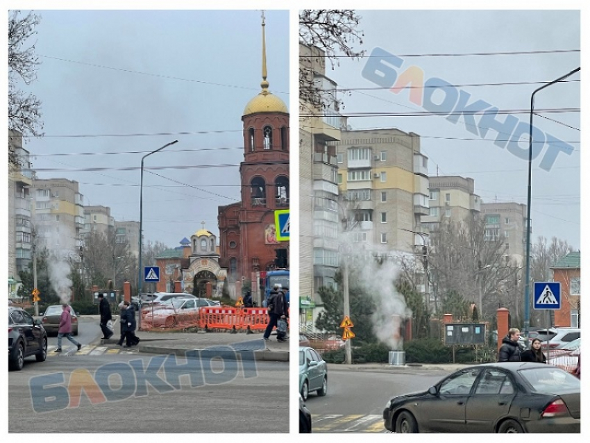 Причину образования парового гейзера в Мелитополе не смогли объяснить в водоканале 