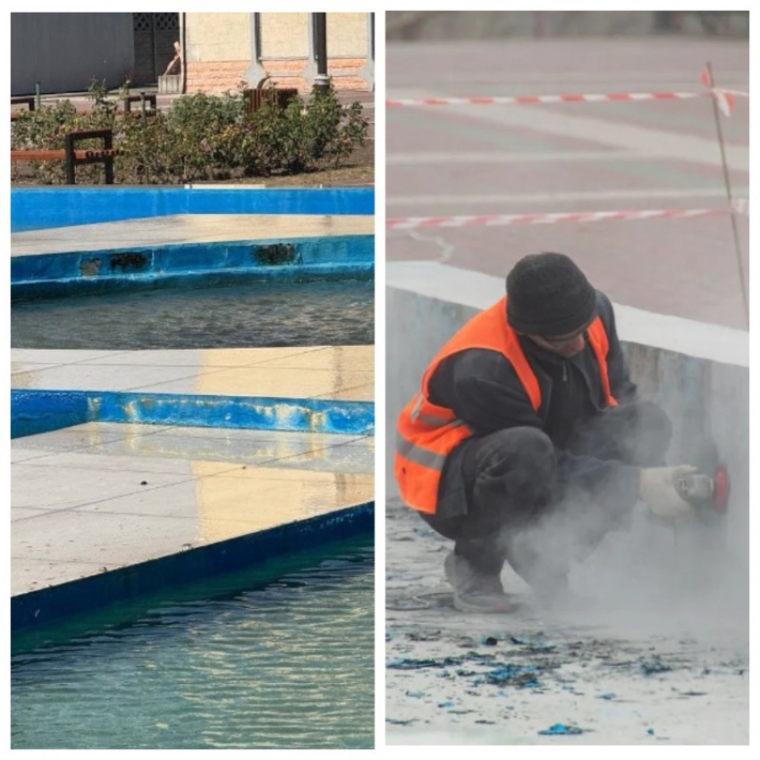 Фонтан на площади Победы в Мелитополе начали реконструировать