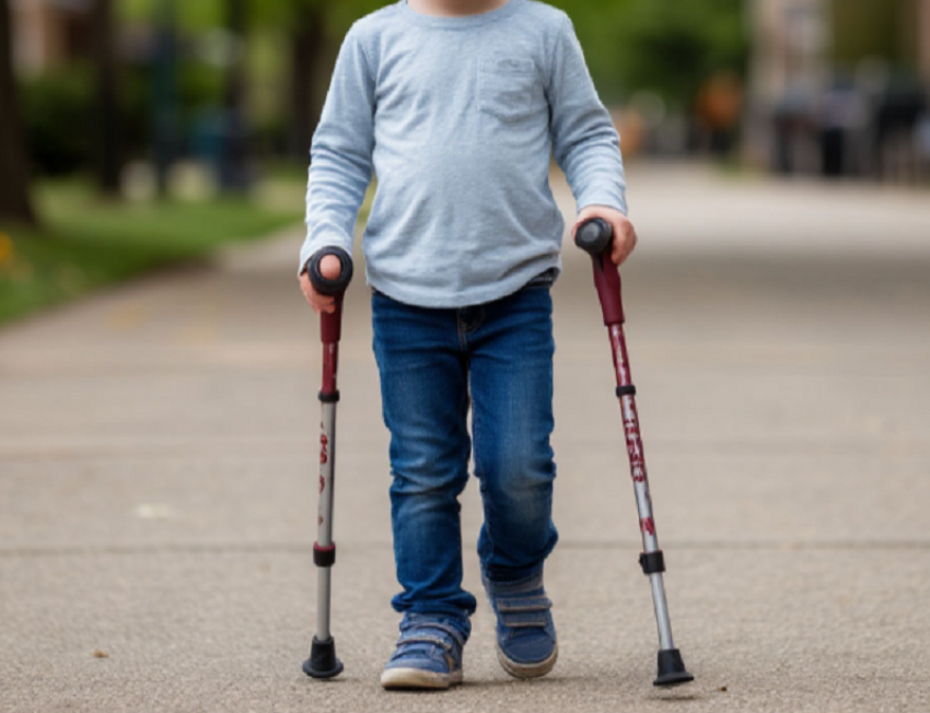 7-летнему ребенку-инвалиду выдали костыли для взрослых в запорожском Соцфонде