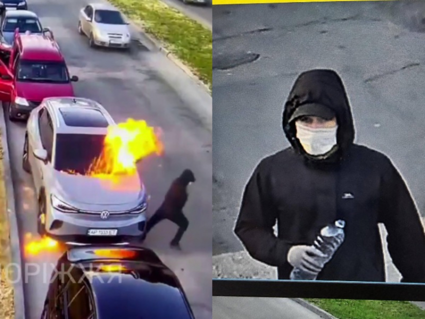 Загадочного поджигателя машины ищут в Запорожье