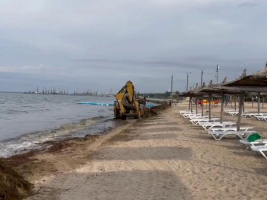 В Бердянске владельца пляжа оштрафовали за катание на экскаваторе по песку