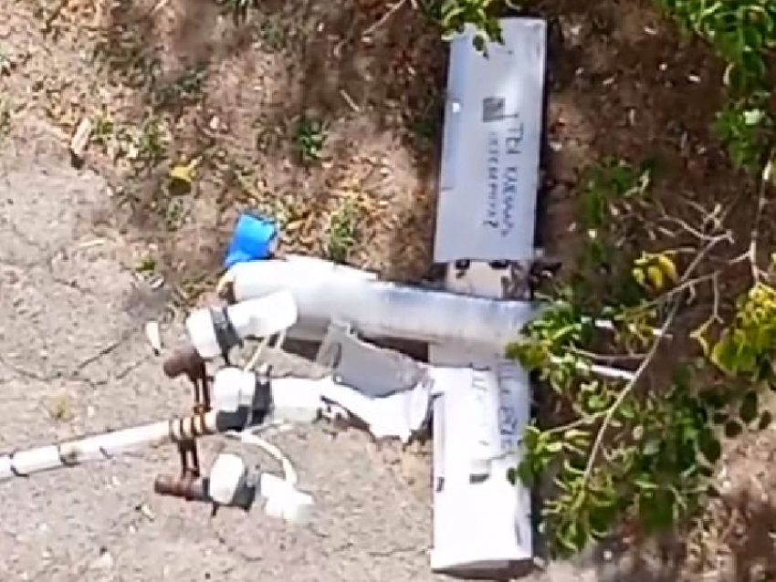 Российский дрон с мемом от Шуфутинского сняли на видео в Запорожье