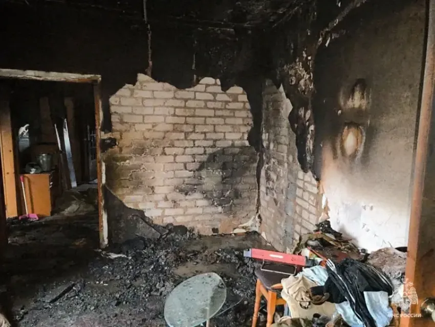 Спасатели показали фото дома, в котором сгорел мелитополец и его пять котов