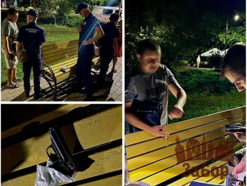 Двое парней устроили разборки с пистолетом на пляже в Запорожье