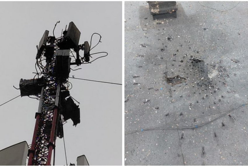 Здание Санэпидемстанции и вышка сотовой связи попали под удар ВСУ в Энергодаре