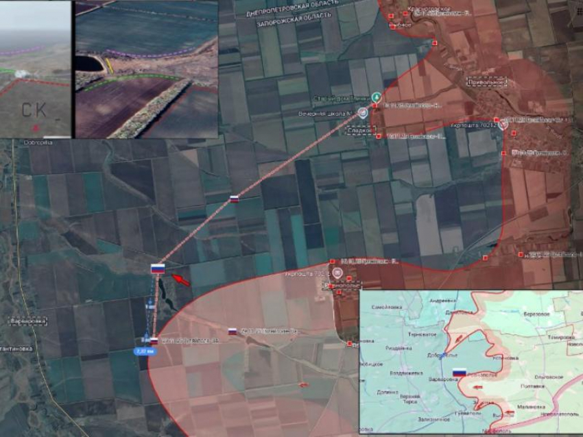 ВС РФ создали 2,5-километровый плацдарм на участке Гуляйполе-Варваровка в Запорожье