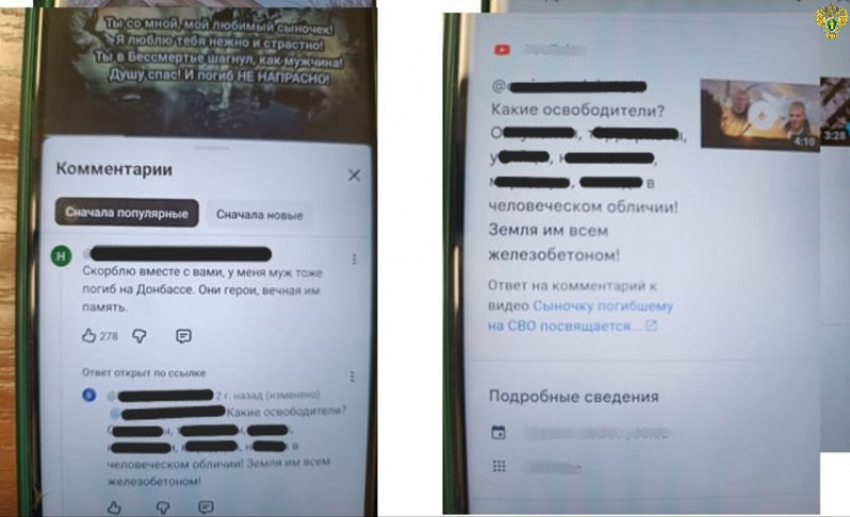 Жительница Каменки-Днепровской попала под дело из-за экстремистского комментария о ВС РФ на YouTube 