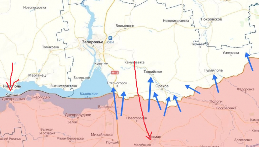 Запорожскую область за сутки обстреляли 190 раз