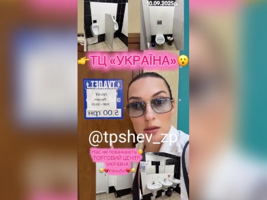Жительница Запорожья осудила общественный туалет в популярном ТЦ